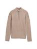 Troyer Pullover mit Ripp-Details parasol brown melange