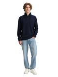 Troyer Strickpullover aus Baumwolle sky captain blue