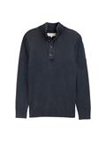 Troyer Strickpullover im Washed-Look aus Baumwolle sky captain blue