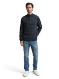 Troyer Strickpullover im Washed-Look aus Baumwolle sky captain blue