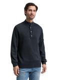 Troyer Strickpullover im Washed-Look aus Baumwolle sky captain blue