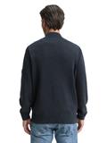 Troyer Strickpullover im Washed-Look aus Baumwolle sky captain blue