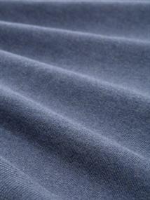 Troyer Strickpullover mit Logo-Stickerei vintage indigo blue melange