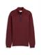 Troyer Strickpullover mit Ripp-Details bordeaux melange