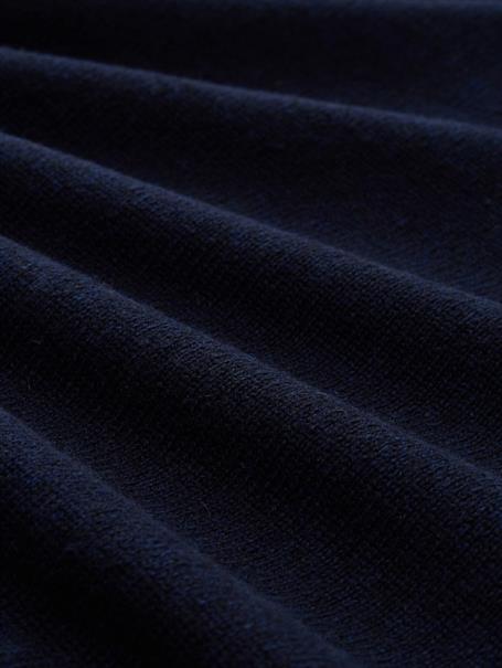 Troyer Strickpullover mit Ripp-Details knitted navy melange