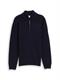 Troyer Strickpullover mit Ripp-Details knitted navy melange