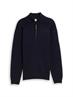 Troyer Strickpullover mit Ripp-Details knitted navy melange