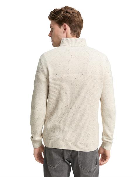 Troyer Strickpullover mit Strukturmix offwhite melange multi neps