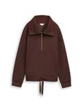 Troyer Sweatshirt aus Scuba java dark brown