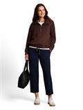 Troyer Sweatshirt aus Scuba java dark brown