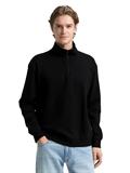 Troyer Sweatshirt mit Logo-Badge black