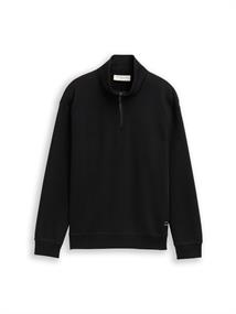 Troyer Sweatshirt mit Logo-Badge black