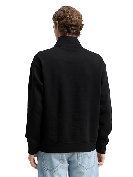 Troyer Sweatshirt mit Logo-Badge black