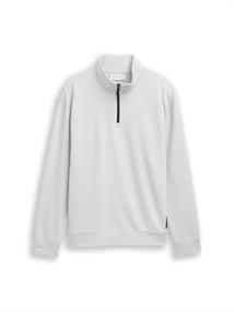 Troyer Sweatshirt mit Logo-Badge chalk grey