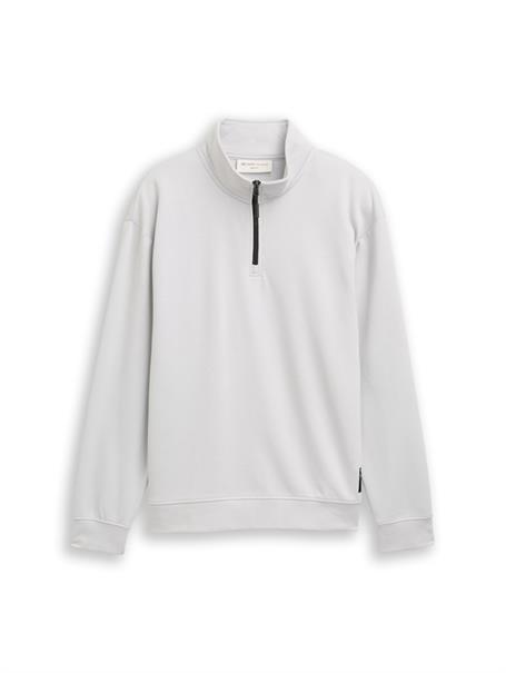 Troyer Sweatshirt mit Logo-Badge chalk grey