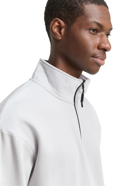 Troyer Sweatshirt mit Logo-Badge chalk grey