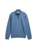 Troyer Sweatshirt mit Logo-Badge dusty denim blue