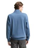 Troyer Sweatshirt mit Logo-Badge dusty denim blue