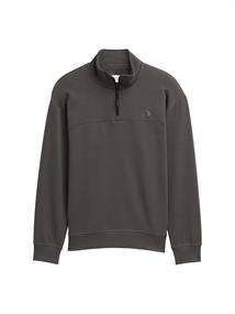 Troyer Sweatshirt mit Logo-Print ash grey