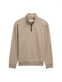 Troyer Sweatshirt mit Logo-Print roasted nut brown