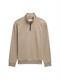 Troyer Sweatshirt mit Logo-Print roasted nut brown