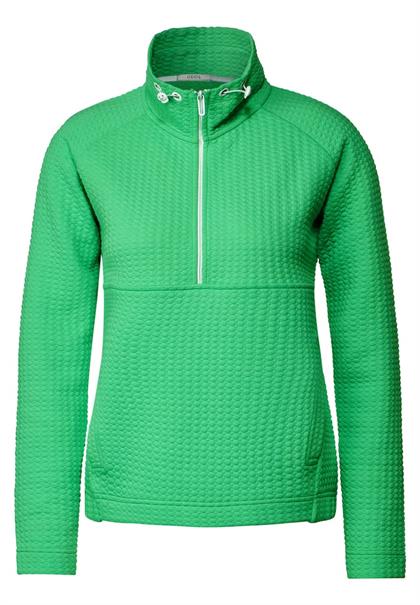 Troyer Sweatshirt mit Zipper smash green