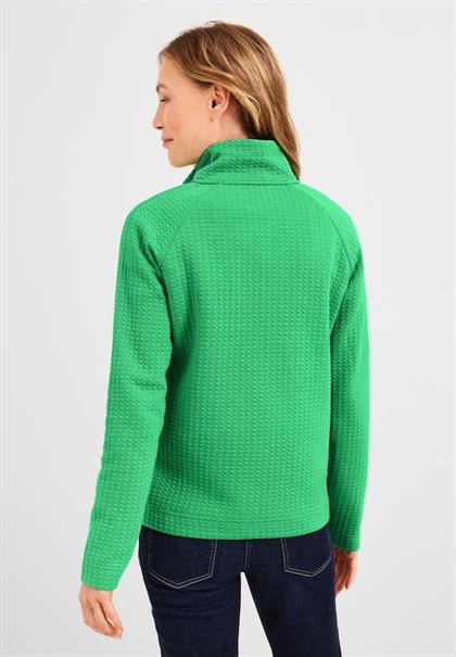 Troyer Sweatshirt mit Zipper smash green