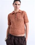 TSALICE SS POLO PULLOVER rust