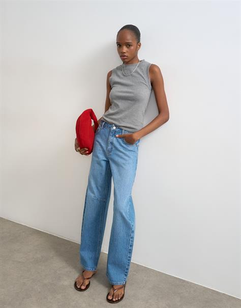 TSALMA HR BARREL DNM JEANS MB medium blue denim