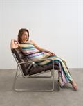 TSANE ROUCHED MAXI DRESS pastel lilac
