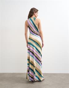TSANE ROUCHED MAXI DRESS pastel lilac