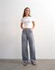 TSBARREL HIGH RISE DENIM JEANS GREY grey denim