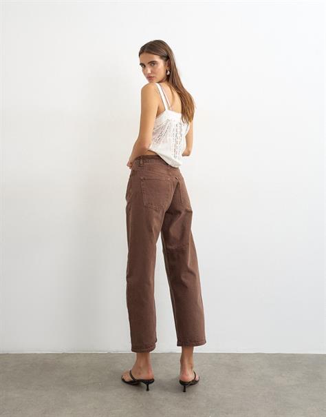 TSBARREL HR DENIM JEANS BROWN NOOS brown denim