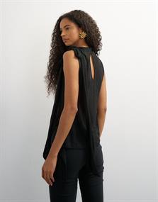 TSBETSY L/S HIGH NECK SCARF TOP JRS jet black
