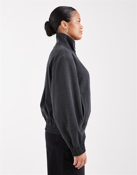 TSBINA FUNNELNECK BOMBER OTW charcoal gray