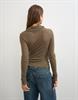 TSCAJA HIGH NECK L/S TOP JRS chocolate brown