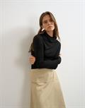 TSCAJA HIGH NECK L/S TOP JRS jet black