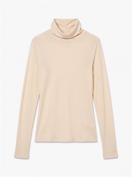 TSCAJA HIGH NECK L/S TOP JRS pearled ivory