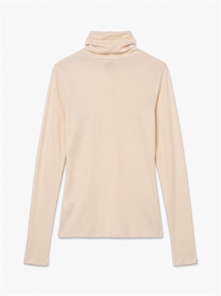 TSCAJA HIGH NECK L/S TOP JRS pearled ivory
