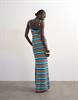 TSCAJSA SL MULTI STRIPPED MIDI KNIT DRES classic blue