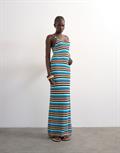 TSCAJSA SL MULTI STRIPPED MIDI KNIT DRES classic blue