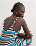 TSCAJSA SL MULTI STRIPPED MIDI KNIT DRES classic blue