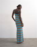 TSCAJSA SL MULTI STRIPPED MIDI KNIT DRES classic blue