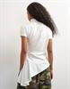 TSCAM ASYMMETRIC HIGH NECK TOP JRS ecru