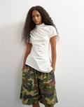TSCAM ASYMMETRIC HIGH NECK TOP JRS ecru