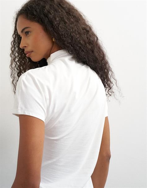 TSCAM ASYMMETRIC HIGH NECK TOP JRS ecru