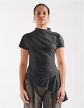 TSCAM ASYMMETRIC HIGH NECK TOP JRS jet black