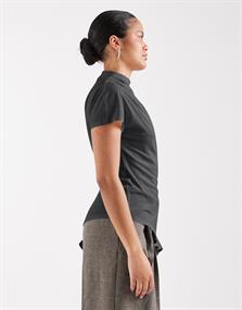 TSCAM ASYMMETRIC HIGH NECK TOP JRS jet black