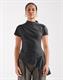 TSCAM ASYMMETRIC HIGH NECK TOP JRS jet black