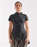TSCAM ASYMMETRIC HIGH NECK TOP JRS jet black
